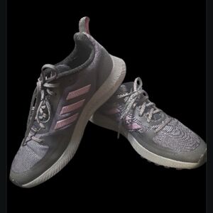 Adidas Women's Gray and Pink Sneakers